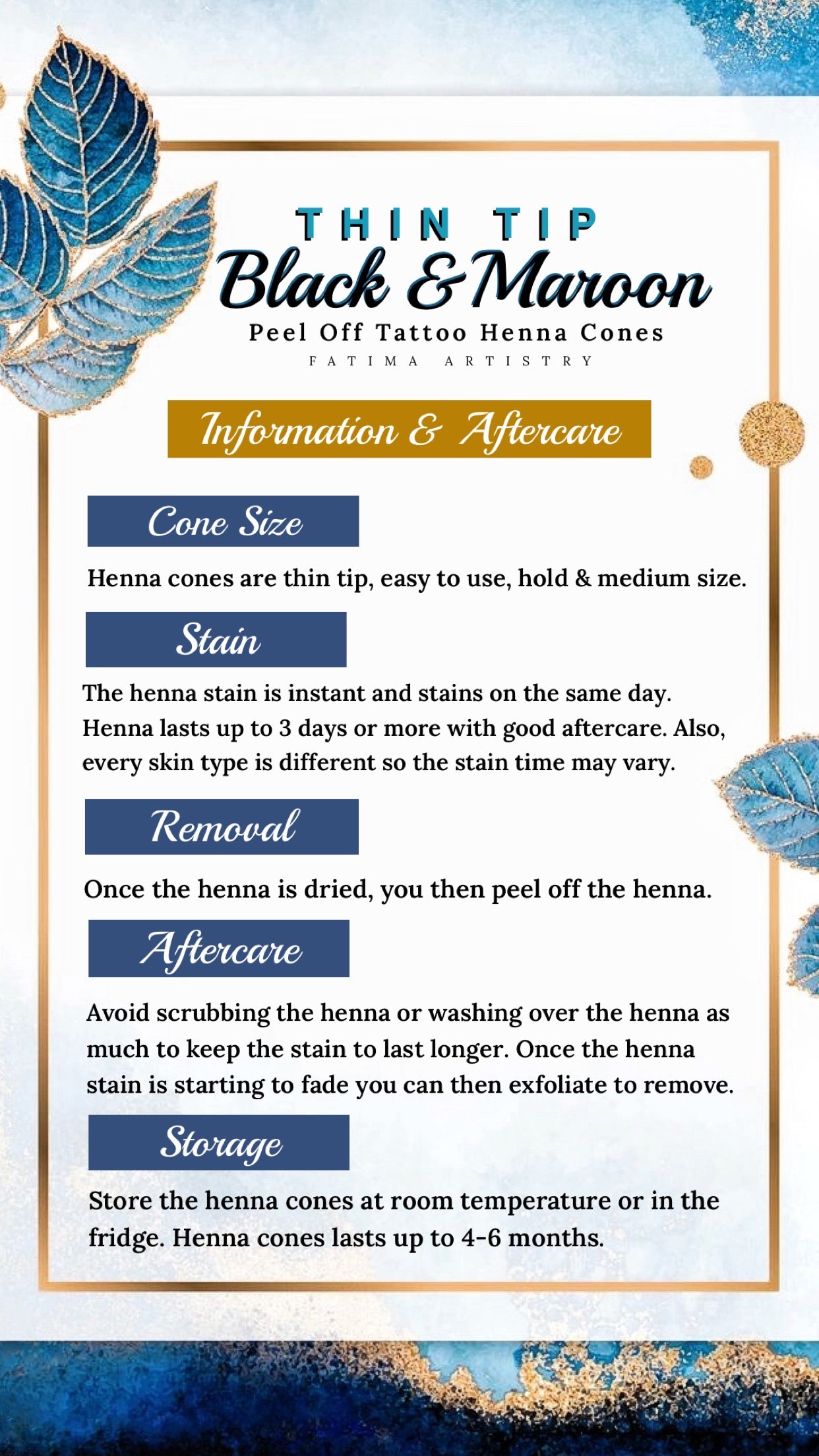 HENNA CONES